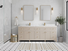 Sonoma 84 in W x 22 in D Free Standing Reeded Double Sink Bathroom Vanity - photo 4