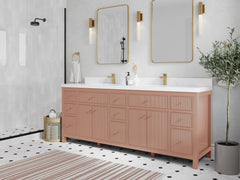 Sonoma 84 in W x 22 in D Free Standing Reeded Double Sink Bathroom Vanity - photo 2