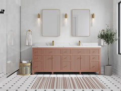 Sonoma 84 in W x 22 in D Free Standing Reeded Double Sink Bathroom Vanity - photo 4
