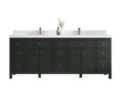 Sonoma 84 in W x 22 in D Free Standing Reeded Double Sink Bathroom Vanity - photo 1