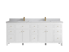 Sonoma 84 in W x 22 in D Free Standing Reeded Double Sink Bathroom Vanity - photo 25