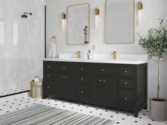 Sonoma 84 in W x 22 in D Free Standing Reeded Double Sink Bathroom Vanity - photo 2