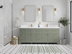 Sonoma 84 in W x 22 in D Free Standing Reeded Double Sink Bathroom Vanity - photo 4