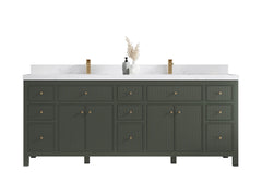 Sonoma 84 in W x 22 in D Free Standing Reeded Double Sink Bathroom Vanity - photo 1