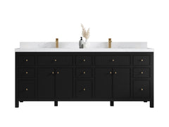 Sonoma 84 in W x 22 in D Free Standing Reeded Double Sink Bathroom Vanity - photo 1