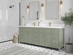 Sonoma 84 in W x 22 in D Free Standing Reeded Double Sink Bathroom Vanity - photo 2