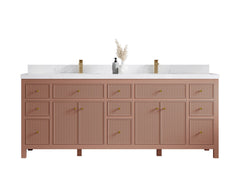 Sonoma 84 in W x 22 in D Free Standing Reeded Double Sink Bathroom Vanity - photo 1