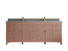 Sonoma 84 in W x 22 in D Free Standing Reeded Double Sink Bathroom Vanity - photo 33