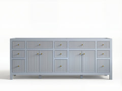 Sonoma 84 in W x 22 in D Free Standing Reeded Double Sink Bathroom Vanity - photo 3