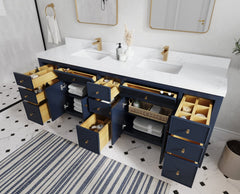 Sonoma 84 in W x 22 in D Free Standing Reeded Double Sink Bathroom Vanity - photo 3