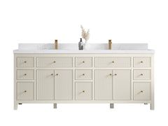 Sonoma 84 in W x 22 in D Free Standing Reeded Double Sink Bathroom Vanity - photo 1