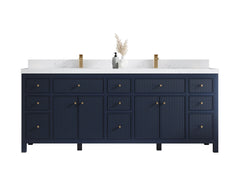 Sonoma 84 in W x 22 in D Free Standing Reeded Double Sink Bathroom Vanity - photo 1