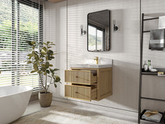 Sonoma Floating Teak 24 in. W x 22 in. D Single Sink Bathroom Vanity - photo 3