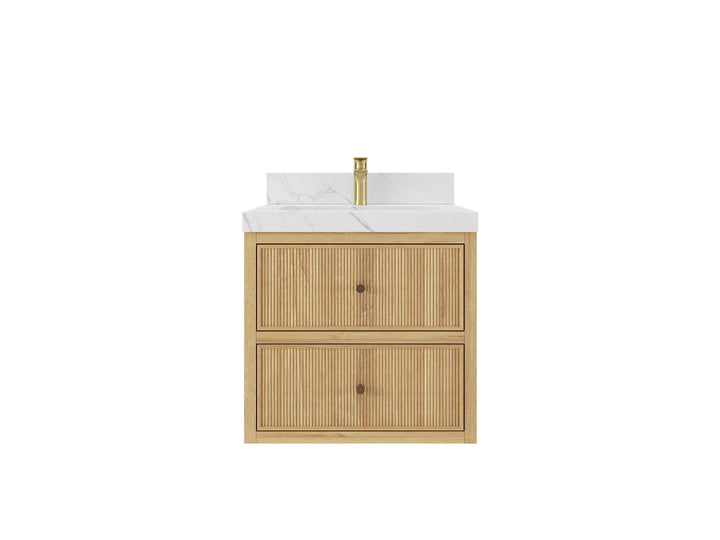 Sonoma Floating Teak 24 in. W x 22 in. D Single Sink Bathroom Vanity - photo 1
