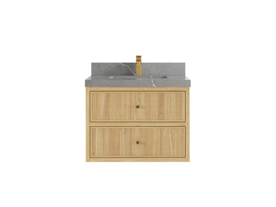 Sonoma Floating Teak 30 in. W x 22 in. D Single Sink Bathroom Vanity - Willow Bath and Vanity