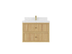 Sonoma Floating Teak 30 in. W x 22 in. D Single Sink Bathroom Vanity - photo 1