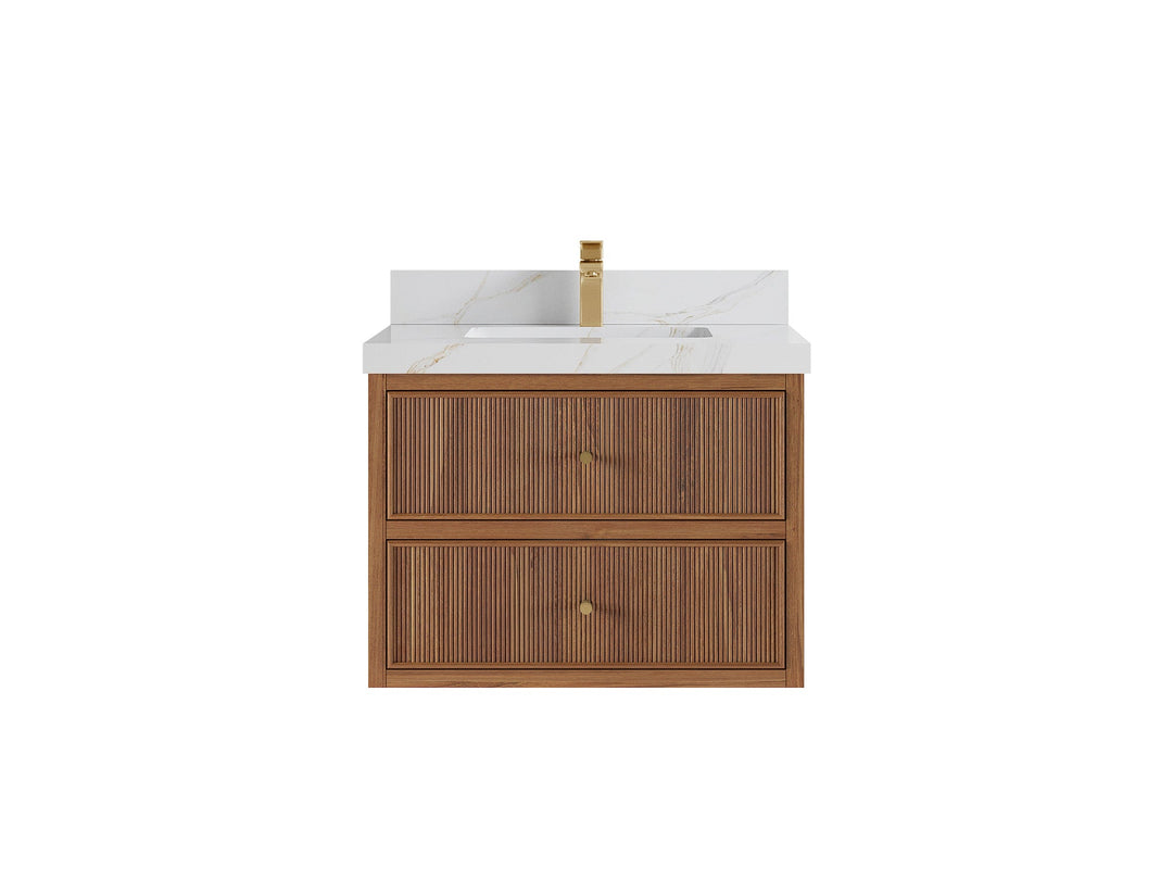 Sonoma Floating Teak 30 in. W x 22 in. D Single Sink Bathroom Vanity | 
              
                Dark Natural Teak
                
                  
             - SON_TK_FLT_DNT_WHQZ_30 - photo №12