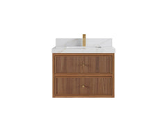Sonoma Floating Teak 30 in. W x 22 in. D Single Sink Bathroom Vanity - photo 12