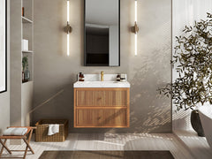 Sonoma Floating Teak 30 in. W x 22 in. D Single Sink Bathroom Vanity - photo 5