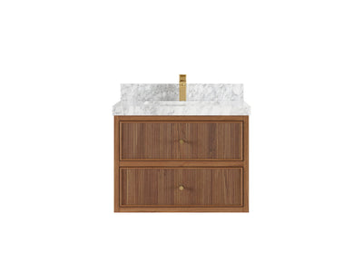 Sonoma Floating Teak 30 in. W x 22 in. D Single Sink Bathroom Vanity - Willow Bath and Vanity