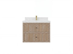 Sonoma Floating Teak 30 in. W x 22 in. D Single Sink Bathroom Vanity - photo 1