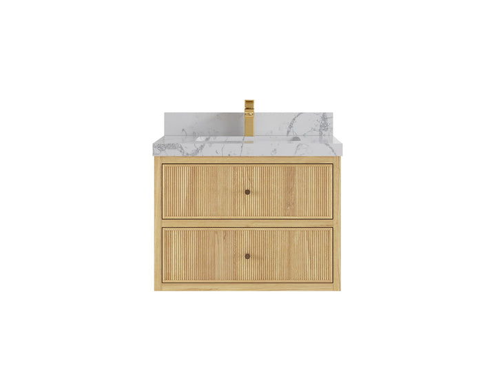 Sonoma Floating Teak 30 in. W x 22 in. D Single Sink Bathroom Vanity - photo 22