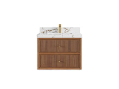 Sonoma Floating Teak 30 in. W x 22 in. D Single Sink Bathroom Vanity - photo 16