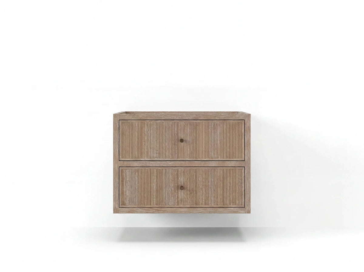Sonoma Floating Teak 30 in. W x 22 in. D Single Sink Bathroom Vanity - Willow Bath and Vanity