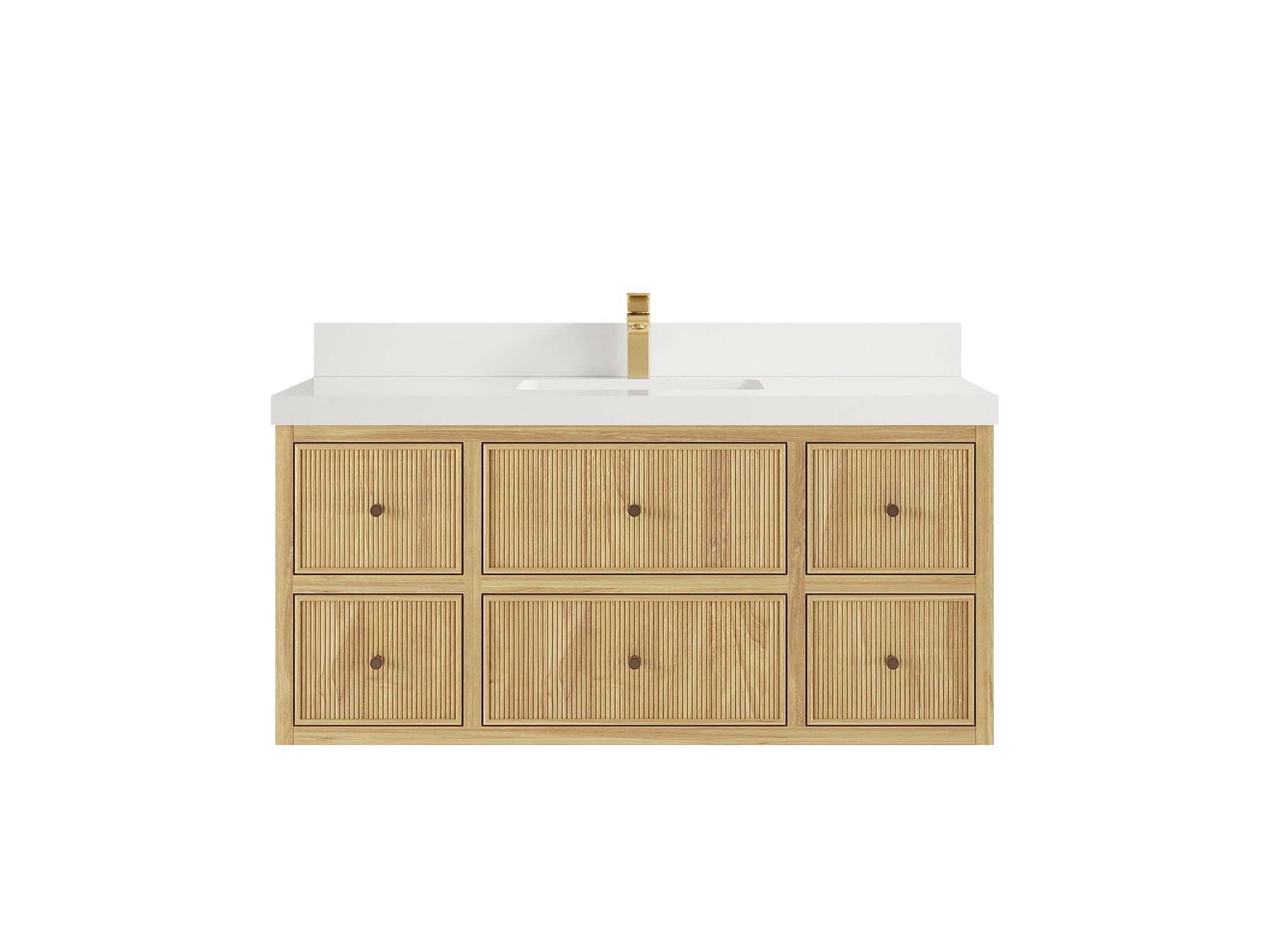Sonoma Floating Teak 48 in. W x 22 in. D Single Sink Bathroom Vanity - Willow Bath and Vanity