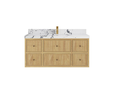 Sonoma Floating Teak 48 in. W x 22 in. D Single Sink Bathroom Vanity - Willow Bath and Vanity