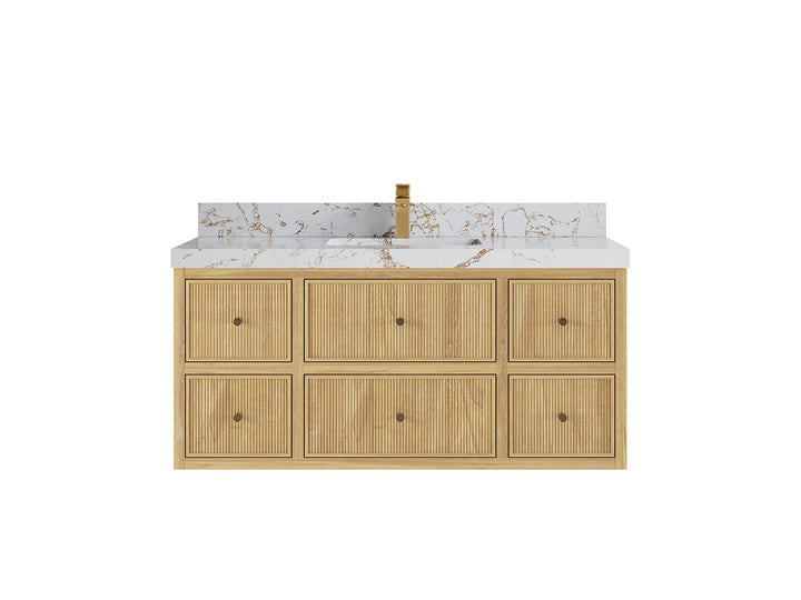Sonoma Floating Teak 48 in. W x 22 in. D Single Sink Bathroom Vanity - photo 20
