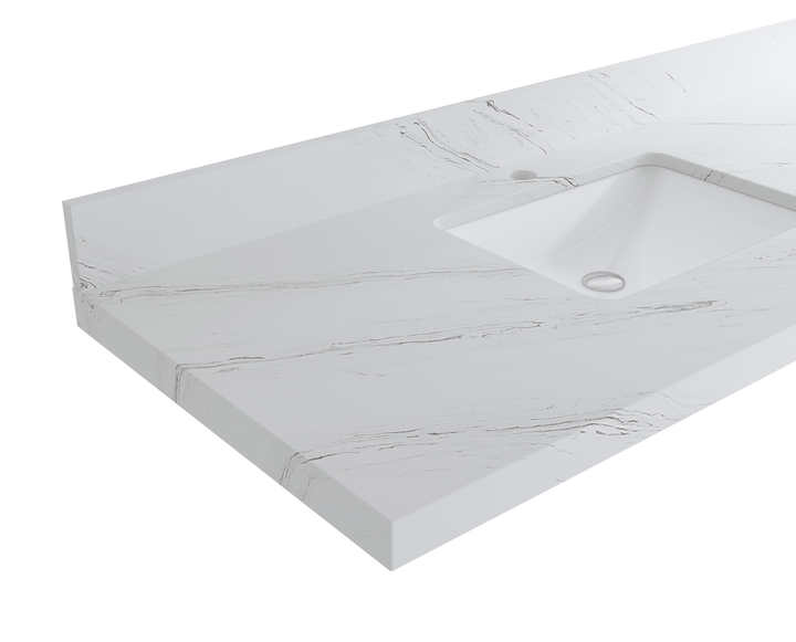 Sonoma Floating Teak 84 in. W x 22 in. D Double Sink Bathroom Vanity - photo 28