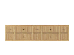 Sonoma Reeded Floating Teak 84 in. W x 22 in. D Double Sink Bathroom Vanity - photo 6