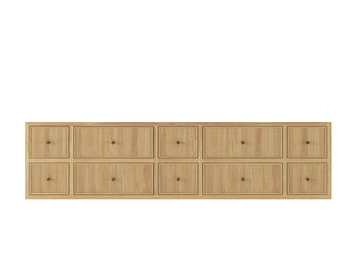 Sonoma Floating Teak 84 in. W x 22 in. D Double Sink Bathroom Vanity - Willow Bath and Vanity