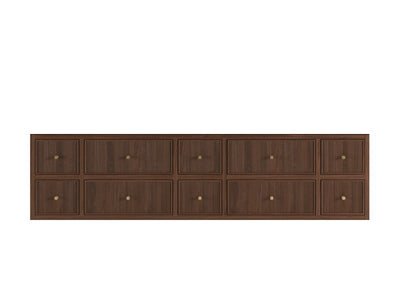 Sonoma Floating Teak 84 in. W x 22 in. D Double Sink Bathroom Vanity - Willow Bath and Vanity