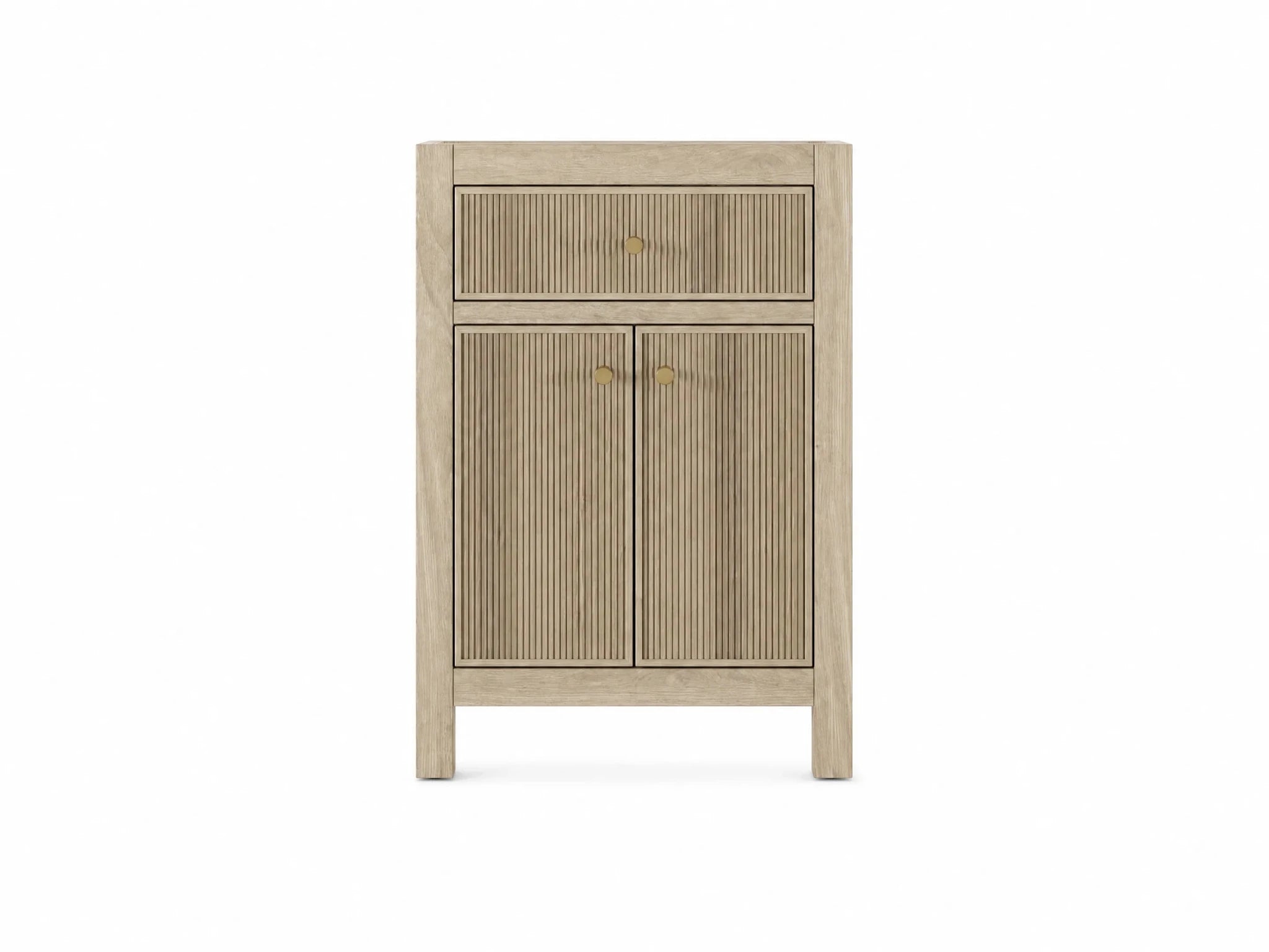 Sonoma Nordic White Oak 24-inch bathroom vanity cabinet, front product view