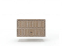 Sonoma Reeded Floating Teak 36 in. W x 22 in. D Center Sink Bathroom Vanity - photo 36