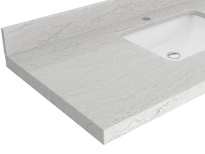 Sonoma Reeded Floating Teak 42 in. W x 22 in. D Single Sink Bathroom Vanity - Willow Bath and Vanity