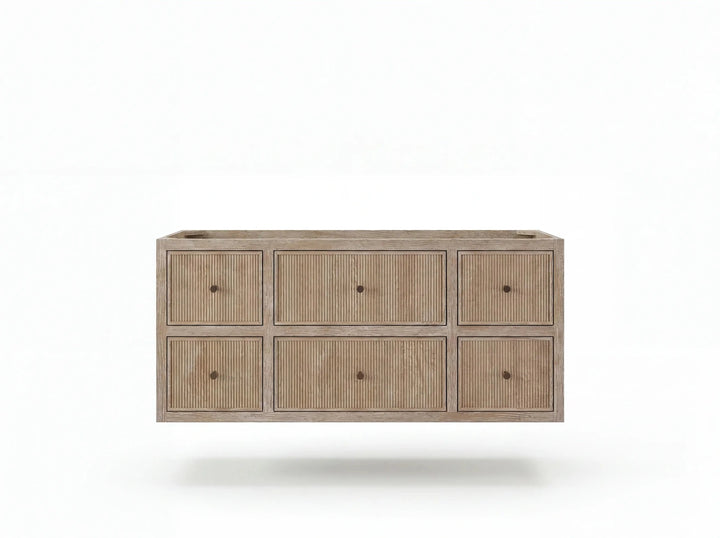 Sonoma Reeded Floating Teak 48 in. W x 22 in. D Single Sink Bathroom Vanity - photo 36