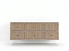 Sonoma Reeded Floating Teak 60 in. W x 22 in. D Single Sink Bathroom Vanity - photo 36