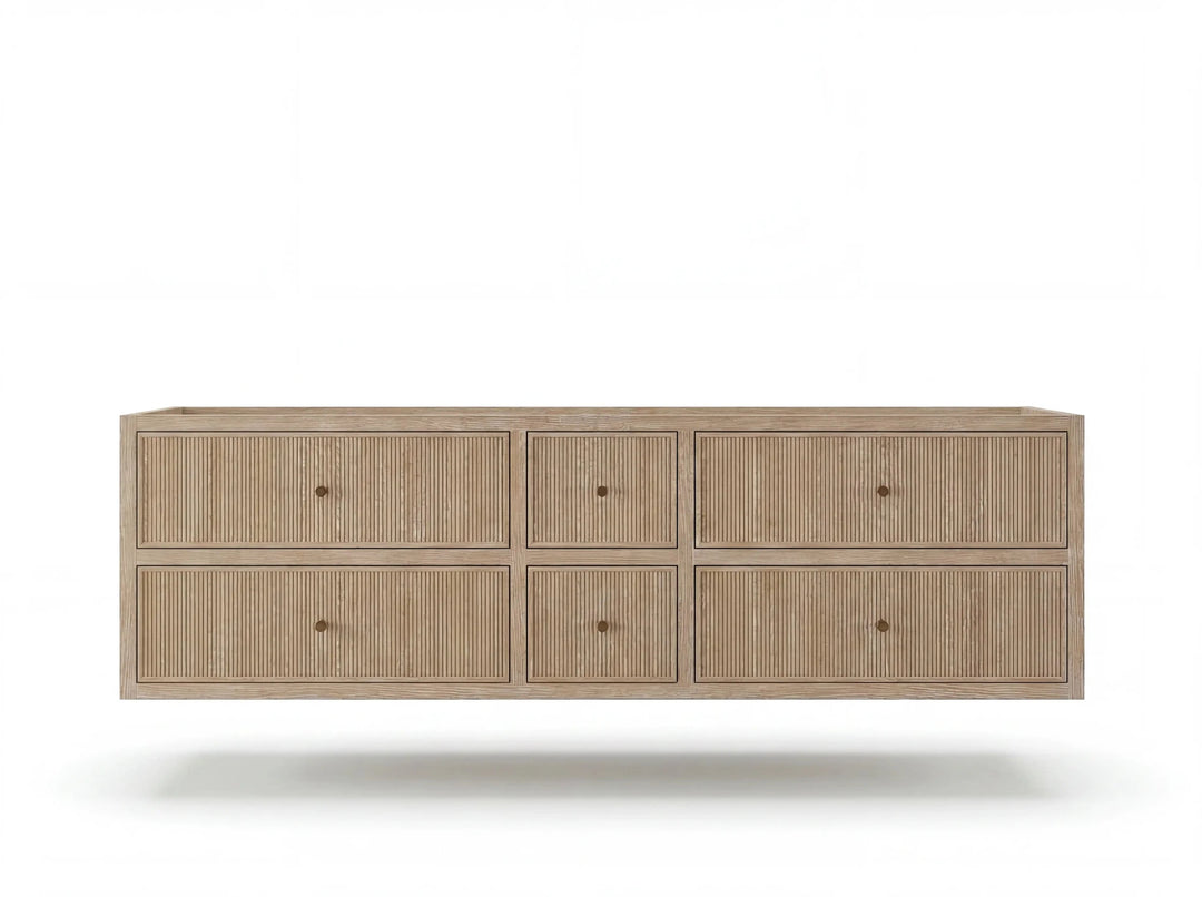 Sonoma Reeded Floating Teak 72 in. W x 22 in. D Double Sink Bathroom Vanity | 
              
                Light Gray Washed
                
                  
             - SON_TK_FLT_LGW_BRS_72D - photo №34