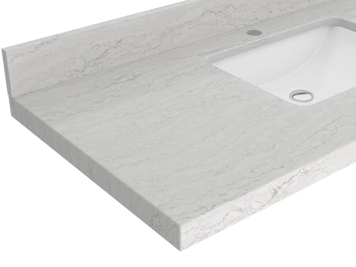 Sonoma Reeded Floating Teak 84 in. W x 22 in. D Double Sink Bathroom Vanity - photo 38