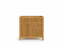 Sonoma Reeded Teak Wood 36 in. W x 22 in. D Center Sink Bathroom Vanity - photo 10