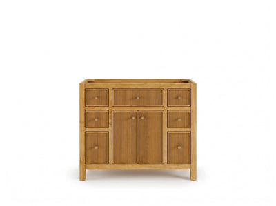 Sonoma Reeded Teak Wood 42 in. W x 22 in. D Single Sink Bathroom Vanity - Willow Bath and Vanity