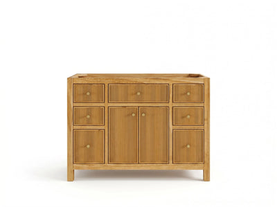 Sonoma Reeded Teak Wood 48 in. W x 22 in. D Single Sink Bathroom Vanity - Willow Bath and Vanity