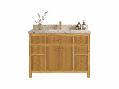 Sonoma Reeded Teak Wood 48 in. W x 22 in. D Single Sink Bathroom Vanity - photo 31