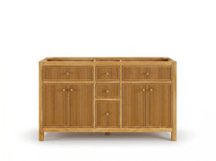 Sonoma Reeded Teak Wood 60 in. W x 22 in. D Double Sink Bathroom Vanity - photo 28