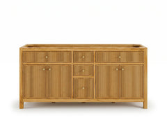 Sonoma Reeded Teak Wood 72 in. W x 22 in. D Double Sink Bathroom Vanity - photo 8
