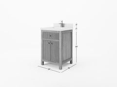 Sonoma Teak Wood 24 in. W x 22 in. D Single Sink Bathroom Vanity - photo 2