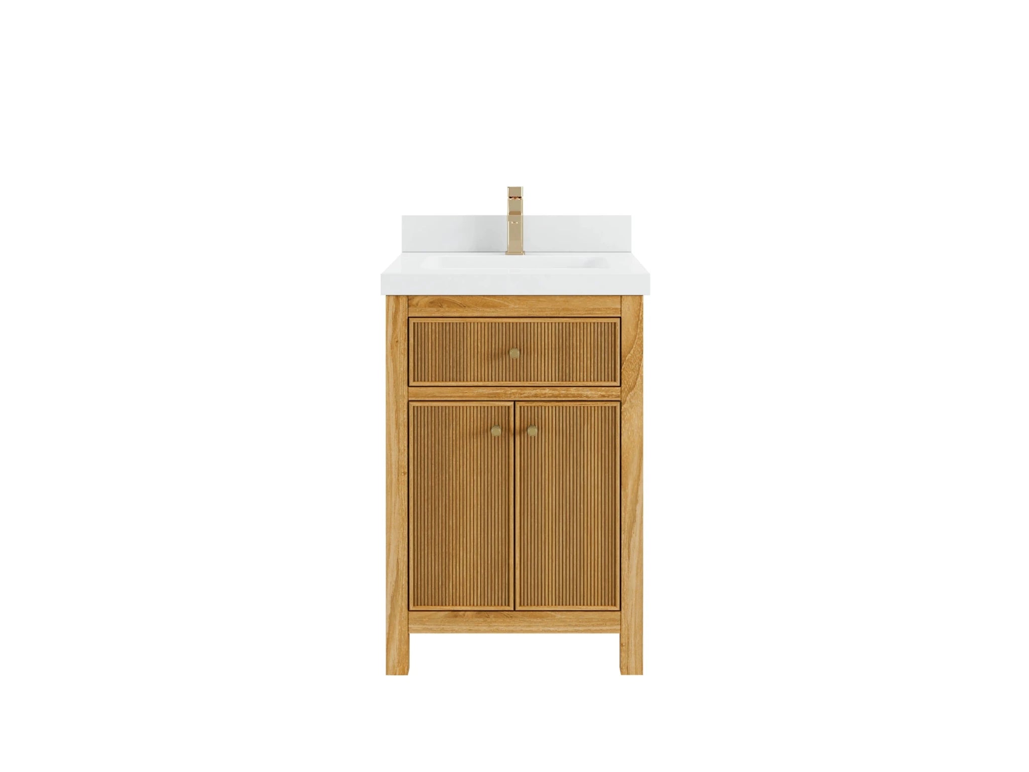 Sonoma Teak Wood 24 in. W x 22 in. D Single Sink Bathroom Vanity - Willow Bath and Vanity